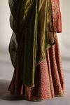 Mimamsaa_Red Agni Brocade Silk Kurta Sharara Set_Online_at_Aza_Fashions