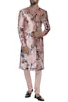Buy Vikram Phadnis Peach Embroidered Sherwani Kurta Set at Aza Fashions Buy_Vikram Phadnis_Peach Embroidered Sherwani Kurta Set_at_Aza_Fashions