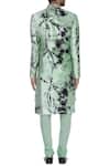 Shop_Vikram Phadnis_Green Tie Dye Sherwani Kurta Set_at_Aza_Fashions