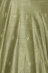 Neha Khullar_Green Raw Silk Gota, Sequin U Neck And Dabka Embroidered Lehenga Set _at_Aza_Fashions