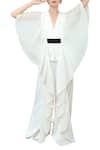 Buy_Swatee Singh_White Crepe Ruffled Jumpsuit_at_Aza_Fashions