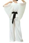 Shop_Swatee Singh_White Crepe Ruffled Jumpsuit_at_Aza_Fashions