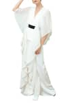 Swatee Singh_White Crepe Ruffled Jumpsuit_Online_at_Aza_Fashions