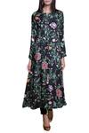 Buy_Swati Vijaivargie_Black Round Floral Print Kurta _Online_at_Aza_Fashions