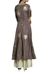 Shop_Swati Vijaivargie_Brown Round Embroidered Long Tunic _at_Aza_Fashions