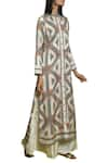 Swati Vijaivargie_Off White Round Embroidered Long Kurta  _Online_at_Aza_Fashions