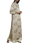 Swati Vijaivargie_Green Round Embroidered Long Kurta  _Online_at_Aza_Fashions