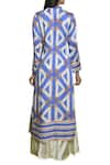 Shop_Swati Vijaivargie_Blue Round Embroidered Long Kurta  _at_Aza_Fashions