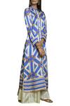 Buy_Swati Vijaivargie_Blue Round Embroidered Long Kurta  _Online_at_Aza_Fashions
