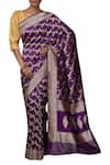 Buy_Ohfab_Purple Handwoven Mulberry Silk Saree_at_Aza_Fashions