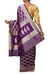 Shop_Ohfab_Purple Handwoven Mulberry Silk Saree_at_Aza_Fashions