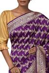 Ohfab_Purple Handwoven Mulberry Silk Saree_Online_at_Aza_Fashions