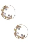 Buy_Bblingg_Gold Plated Floral Hoop Earrings_at_Aza_Fashions