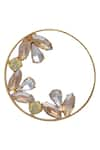 Bblingg_Gold Plated Floral Hoop Earrings_Online_at_Aza_Fashions