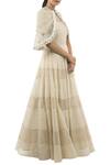 Ridhima Bhasin_Off White Anarkali With Embroidered Cape_Online_at_Aza_Fashions