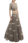 Ridhima Bhasin_Grey Embroidered Lehenga Set_Online_at_Aza_Fashions
