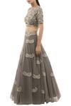 Buy_Ridhima Bhasin_Grey Embroidered Lehenga Set_Online_at_Aza_Fashions