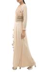 Buy_Ridhima Bhasin_Peach Draped Embroidered Jumpsuit_Online_at_Aza_Fashions