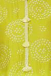 Anjul Bhandari_Yellow Hand Woven Long Kurta With Palazzos_at_Aza_Fashions