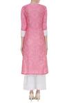 Shop_Anjul Bhandari_Pink Hand Woven Kurta With Palazzos_at_Aza_Fashions