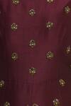Rajat K Tangri_Maroon Boat Neck Embroidered Sharara Jumpsuit With Dupatta _at_Aza_Fashions