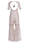 Shop_Rajat K Tangri_Off White Boat Neck Booti Hand Embroidered Jumpsuit Sharara With Dupatta _Online_at_Aza_Fashions