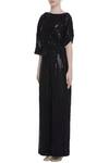 Buy_Rajat K Tangri_Black One Shoulder Embellished Jumpsuit _Online_at_Aza_Fashions