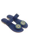 Buy_Aprajita Toor_Blue Gota Patti Paduka Flats_at_Aza_Fashions