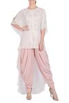 Buy_Julie by Julie Shah_White Round Embroidered Dhoti Pant Set _at_Aza_Fashions