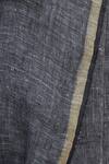 Galang Gabaan_Grey Woven Linen Saree With Zari Border_at_Aza_Fashions