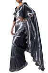 Shop Rina Dhaka Silver Ruffle Saree at Aza Fashions Shop_Rina Dhaka_Silver Ruffle Saree_at_Aza_Fashions