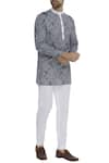 Buy_Vikram Bajaj_White Cotton Printed Paisley Kurta With Pant  _at_Aza_Fashions