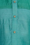 Bhusattva_Green Front Pocket Collared Shirt _at_Aza_Fashions