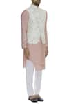 Dhruv Vaish_White Raw Silk Embroidered Nehru Jacket  _Online_at_Aza_Fashions