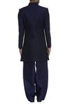 Shop_Vanshik_Blue Resham Embroidered Sherwani With Pyjama_at_Aza_Fashions