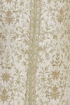 Vanshik_Off White Raw Silk Embroidery Floral Jaal Sherwani Set _at_Aza_Fashions