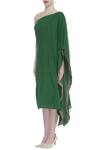 Buy Ezra Green One Shoulder Draped Dress Online at Aza Fashions Buy_Ezra_Green One Shoulder Draped Dress_Online_at_Aza_Fashions