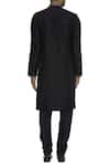 Shop_Bubber Couture_Black Raw , Cotton Zarodzi Zardozi Embellished Kurta With Churidar _at_Aza_Fashions