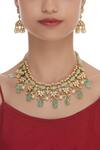 Shop_Hema Khasturi_Meenakari Jewellery Set_at_Aza_Fashions