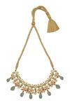 Hema Khasturi_Meenakari Jewellery Set_Online_at_Aza_Fashions