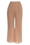 Shop_Nidhika Shekhar_Brown Asymmetric Kurta With Palazzo Pants_Online_at_Aza_Fashions