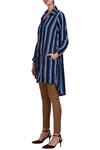 Buy_Kommal Sood_Blue Shirt Style Striped Tunic_Online_at_Aza_Fashions