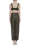 Shop_Deme By Gabriella_Green Square Neck Cutout Crop Top _at_Aza_Fashions