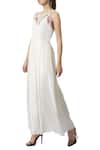 Limerick By Abirr N' Nanki_White Dori Embroidered Pleated Jumpsuit _Online_at_Aza_Fashions