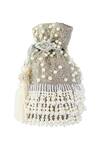 Shop_Adora By Ankita_Silver Handcrafted Pearl Potli Bag  _at_Aza_Fashions