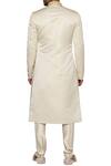 Shop_Paresh Lamba Signatures_Off White Victorian Style Sherwani With Kurta And Pants_at_Aza_Fashions