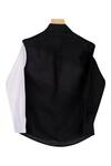 The Blue Morphology_Black Cotton Dual Toned Collared Shirt  _Online_at_Aza_Fashions