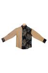 Shop_The Blue Morphology_Brown Floral Printed Shirt  _at_Aza_Fashions