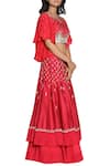 Nautanky_Layered Lehenga With Embroidered Top_Online_at_Aza_Fashions