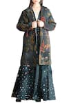 Buy Sahil Kochhar Green Floral Over-sized Coat at Aza Fashions Buy_Sahil Kochhar_Green Floral Over-sized Coat _at_Aza_Fashions